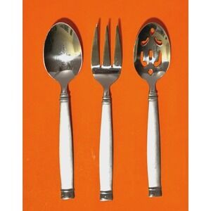 Cambridge MYSTIC MIRROR 3pc Serving Spoons Fork Stainless Modern Minimalist